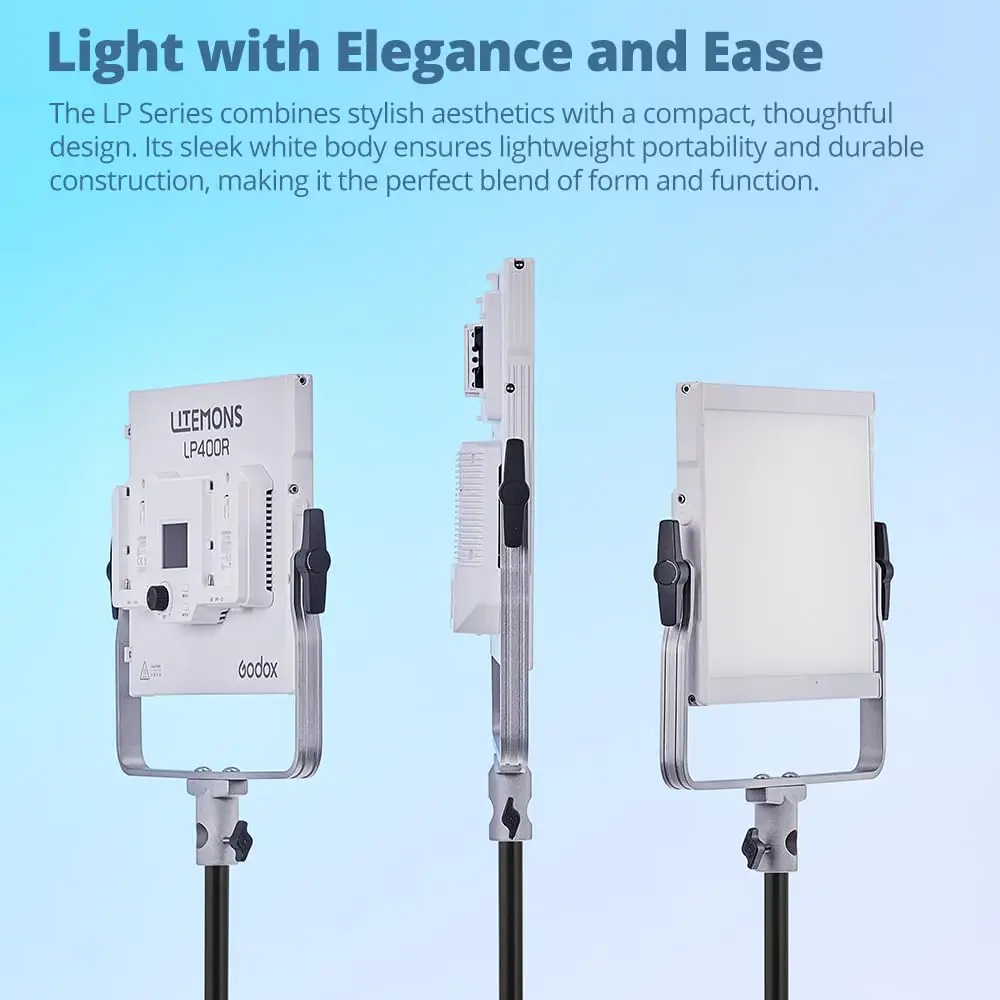 Godox Litemons LP600Bi-K2 Bi-Color LED Light Panel W/APP Control 60W Studio Photography Lighting with Light Stand,Carry Case