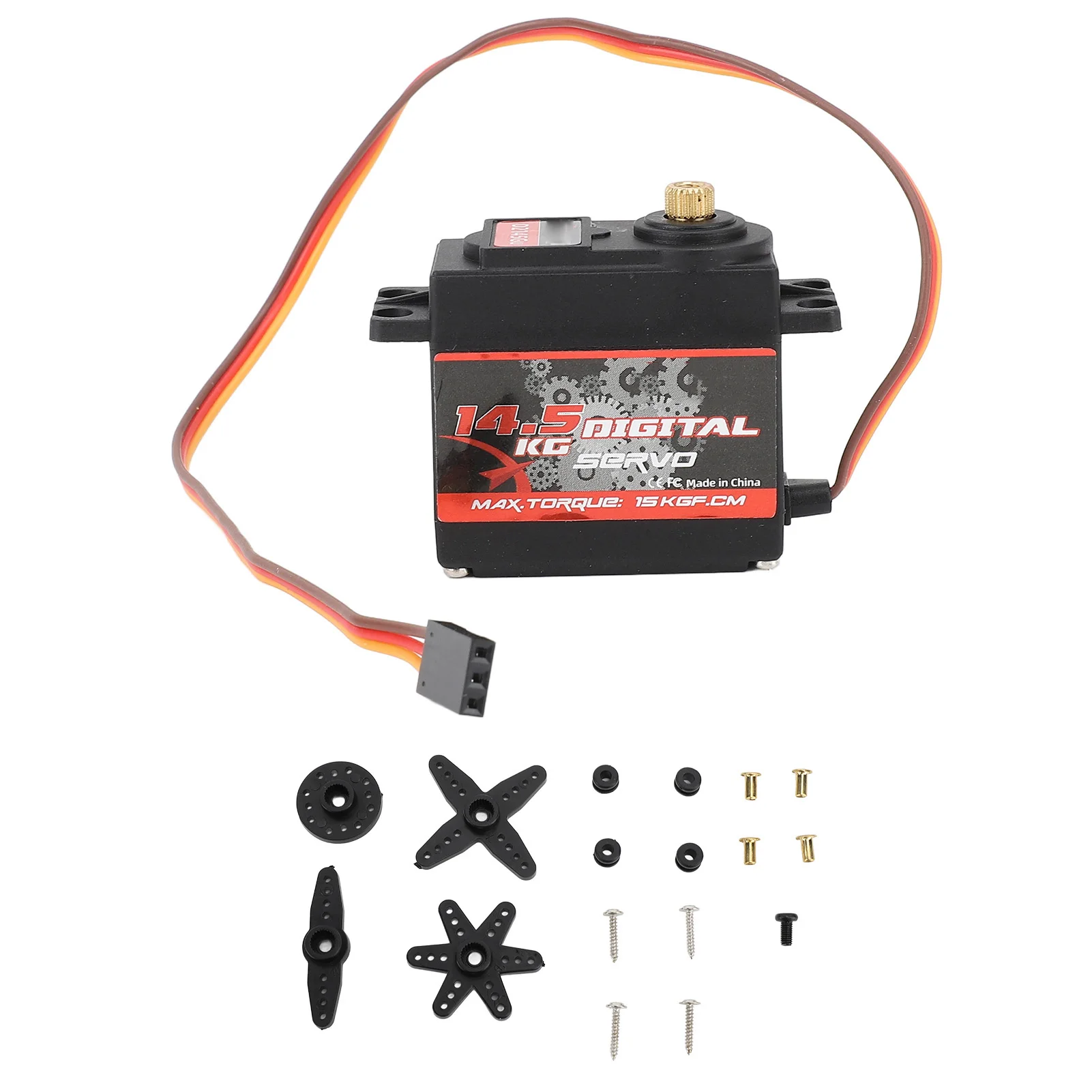 Servo Motor RC Car Servo Motor Plastic Iron 14.5KG Quick Response Speed Low Noise High Accuracy Positioning for RC Crawler Car