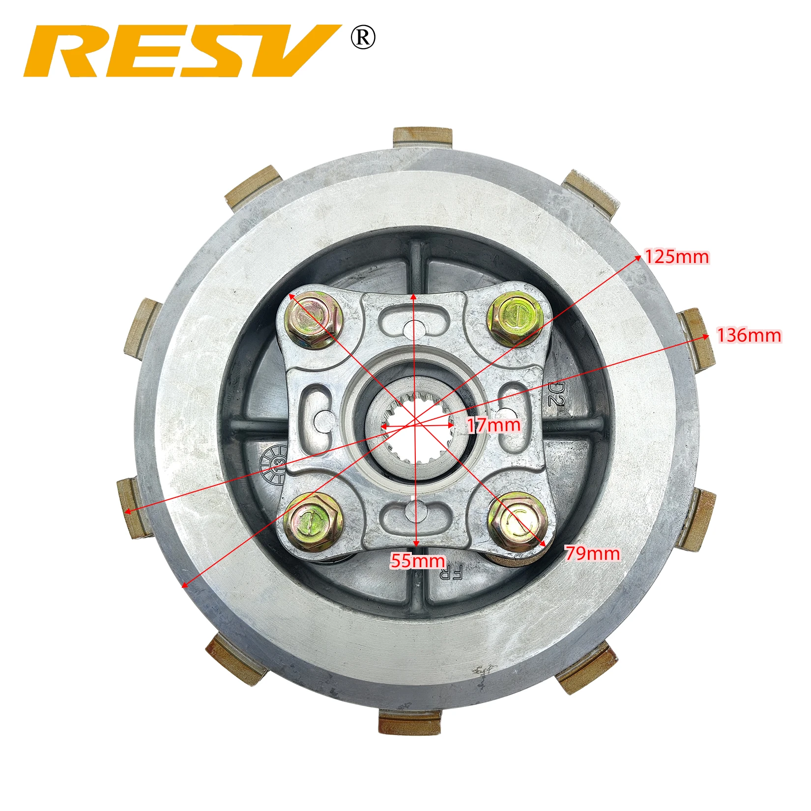 RESV for Bajaj 180 BAJAJ180 180cc 4 Column 5 Friction Plate Clutch Assembly Assy.
