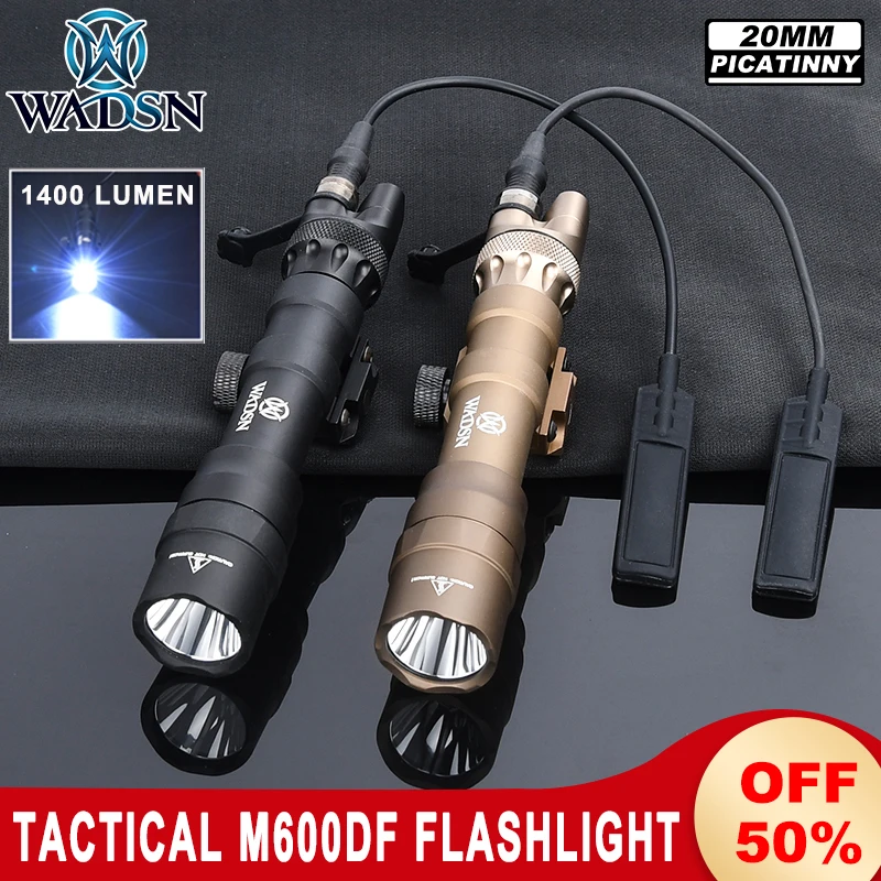 Wadsn Tactical M600DF Flashlight 1400 lumens High Power M600 Scout Light Metal DS07 Remote Pressure Switch Hunting Weapon light 