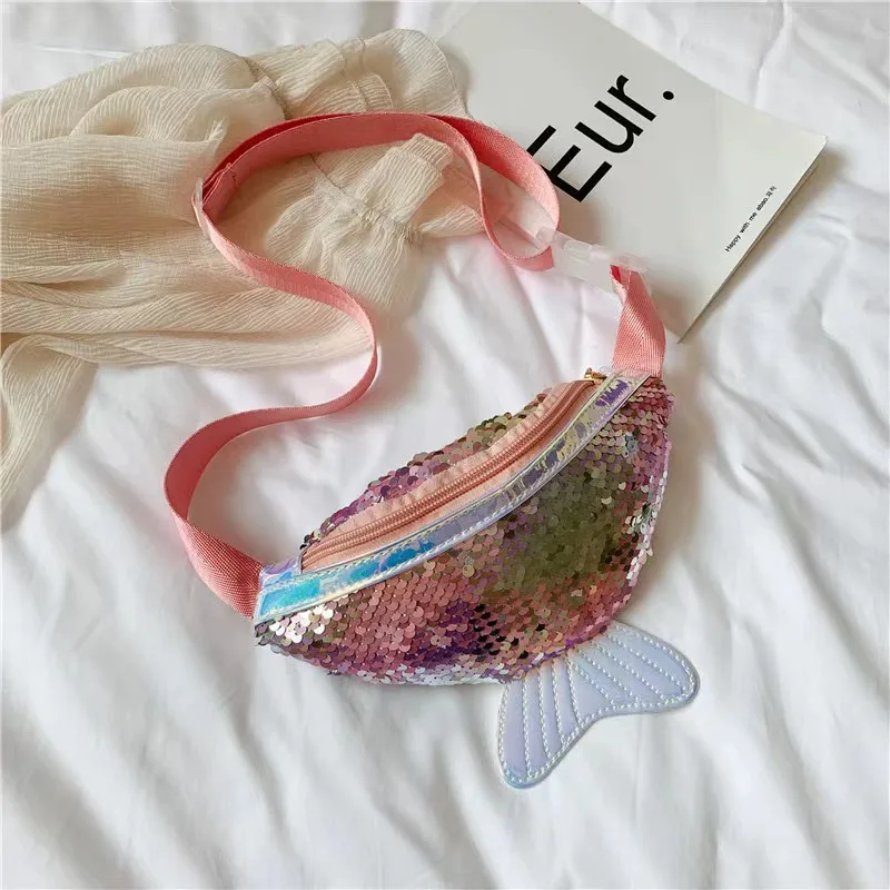 حقائب كتف قابلة للتعديل للأطفال ، حقيبة حزام ، متعددة الألوان ، مطرزة ، رسوم متحركة ، إكسسوارات للأطفال الصغار ، لطيفة ، عصرية