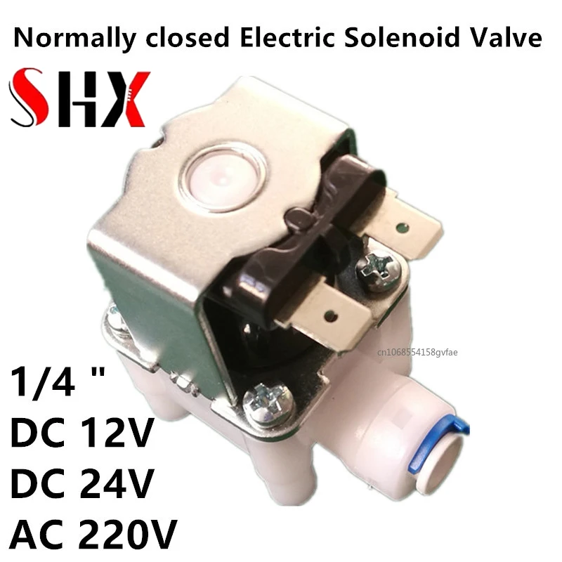 Normally closed Electric Solenoid Valve Magnetic DC 12V Water Inlet Flow Switch 1/4 \