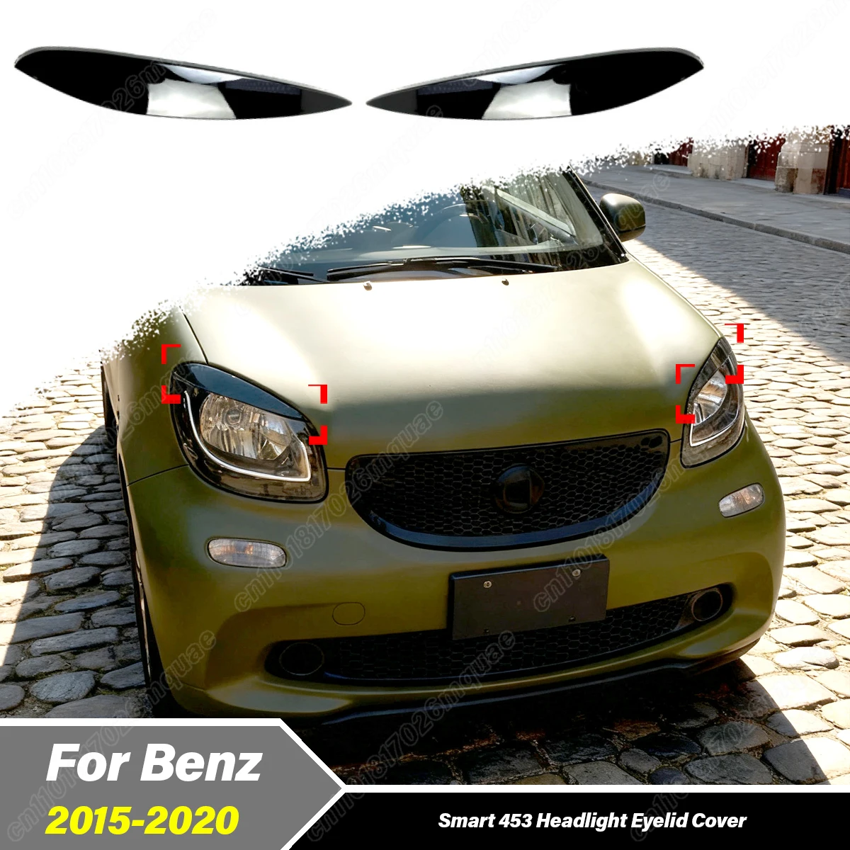 

Для Benz Smart 453 2015 2016 2017 2018 2019 2020 автомобильные передние фары брови модификация полосы фар декоративный комплект