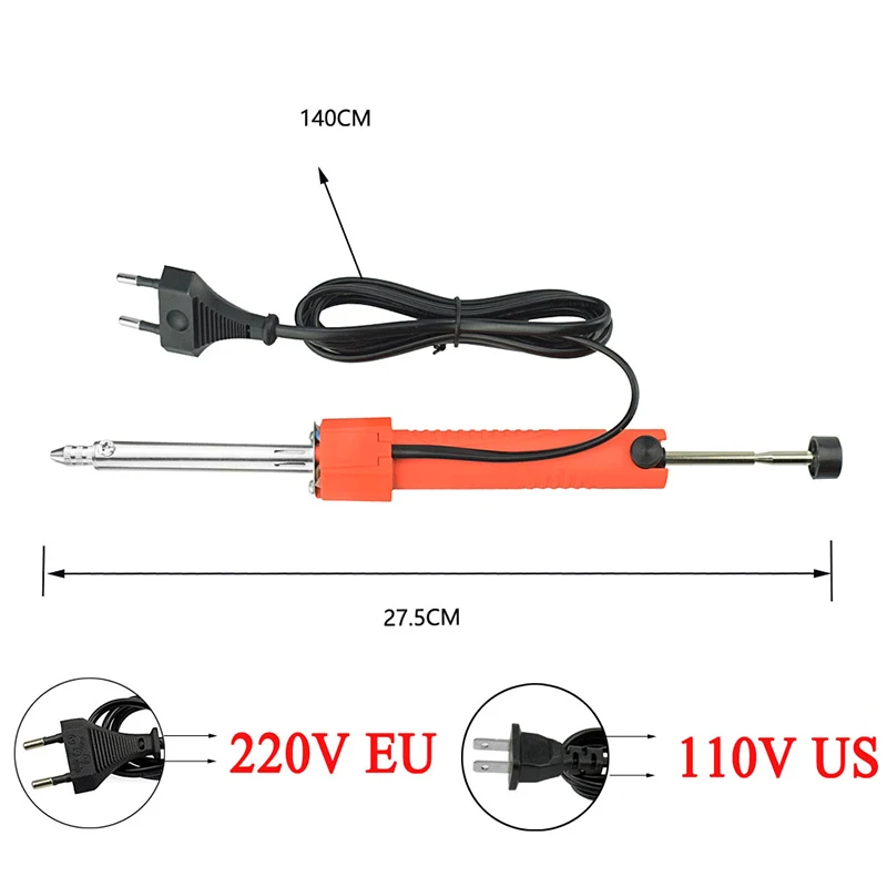 1Pc Electrothermal Vacuum Solder Sucker 110-220V EU US Durable Desoldering Pump Soldering Iron Pen Dual Purpose Repair Tool.