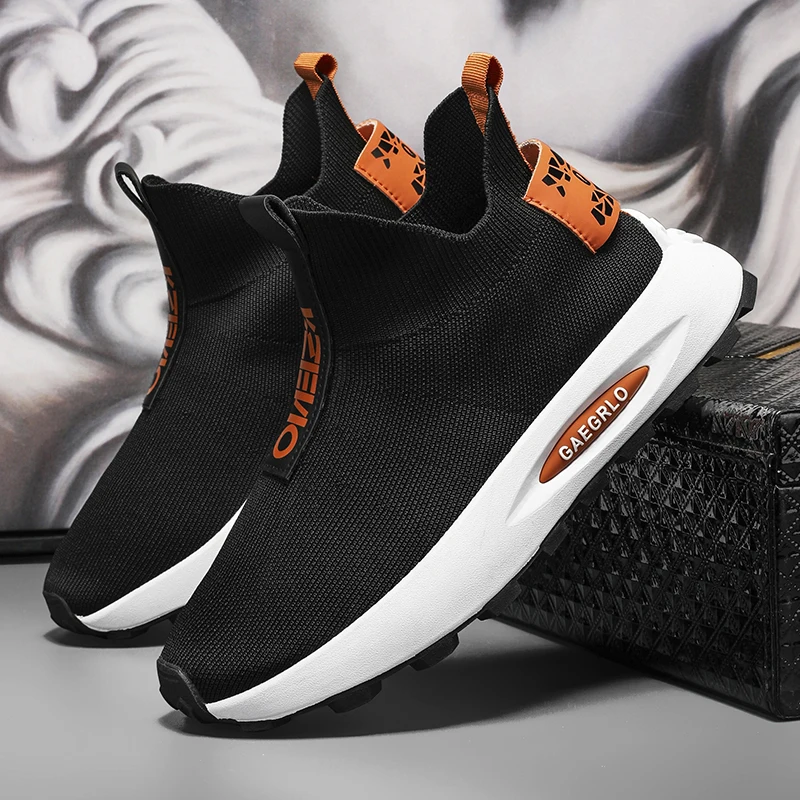 Fashion Men Casual Shoes Mesh Lightweigh Socks Boots Comfortable Walking Sneakers Comfortable Tennis Shoe Breathable Sport Shoes
