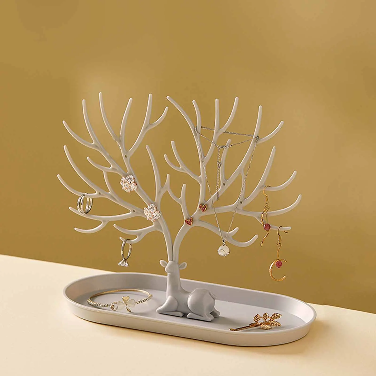 Jewelry Tree Stand Storage Organizer Earring Hanging Holder Rack New Dangle Earring Storage Holder Free Standing Accessories