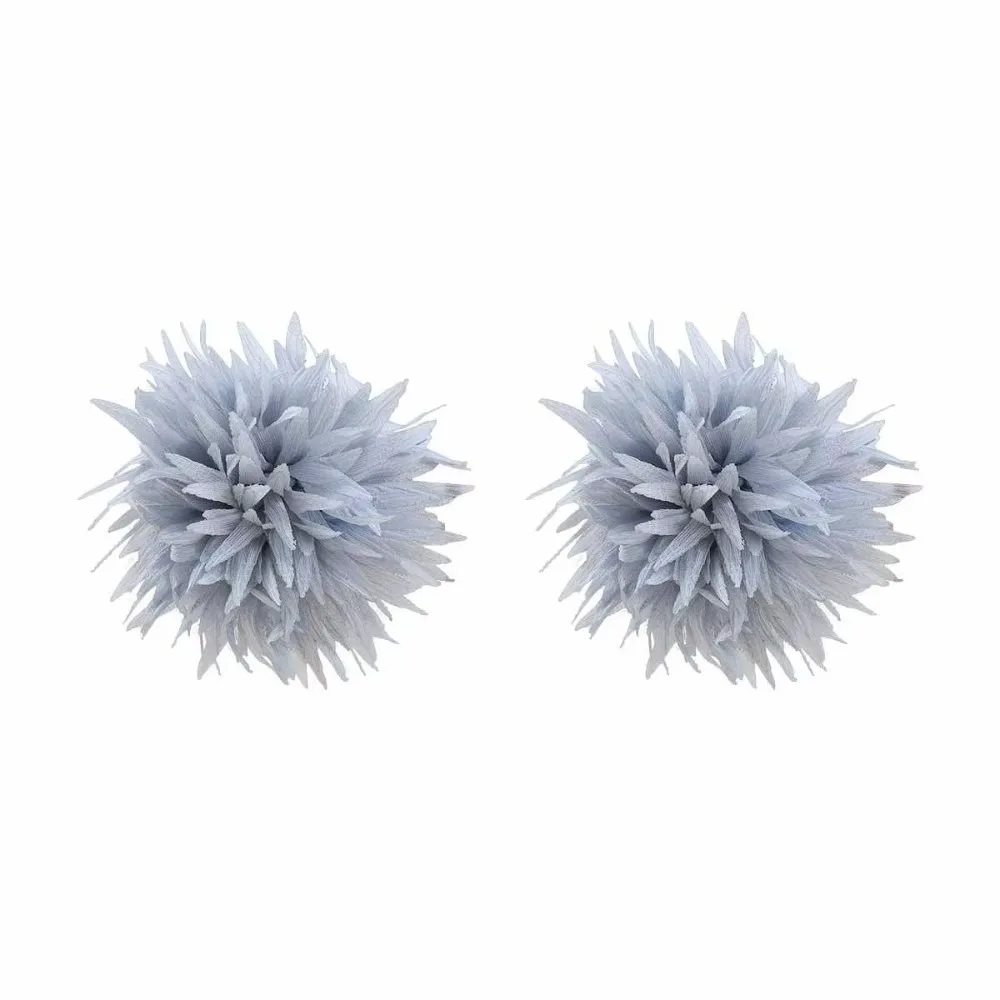 Sweet Big Flower Design Fabric Earrings Stud Type Lightweight Large Flower Earrings Casual Fabric Stud Earrings Vacation Outing