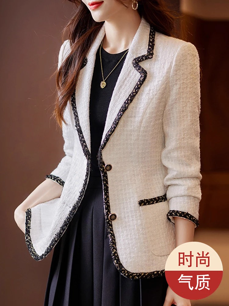 

Женский блейзер на осень-зиму 2025, новые супер твидовые популярные костюмы