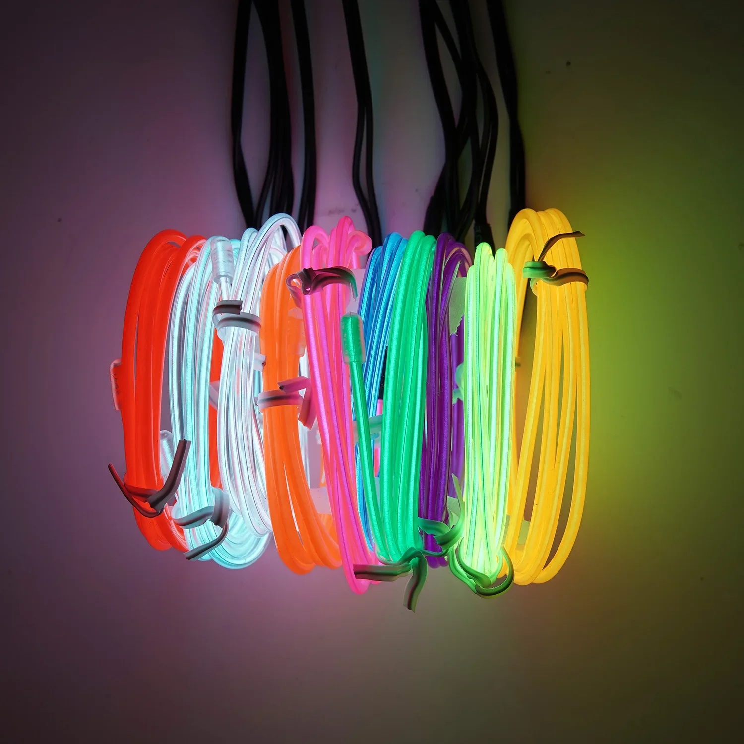 EL Wire Neon Lights Strip LED Christmas Party Decor Light Room DIY Costumes Clothing Flexible EL Wire Rope Tube