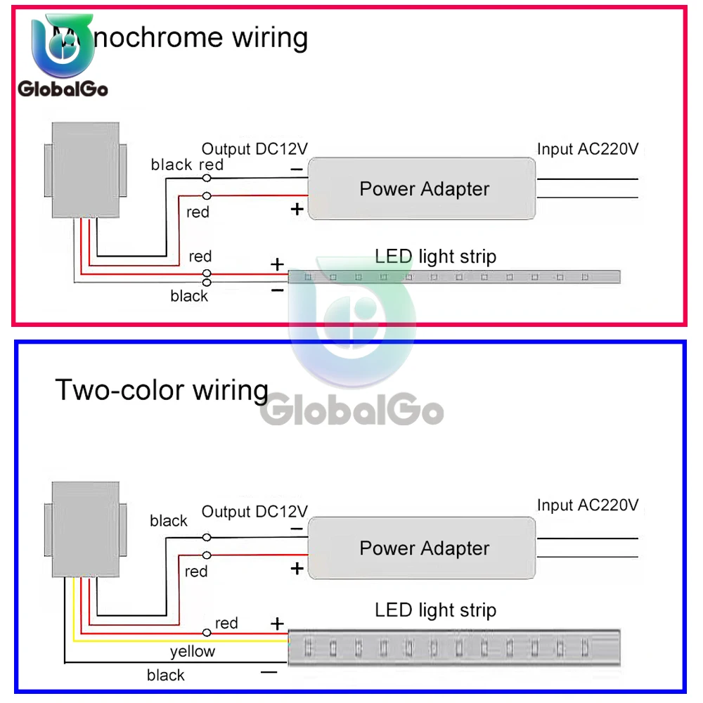 DC12-24V 3A Smart Bagno Specchio Luce Touch Cambiamento di colore Dimmable 3 Colore Touch Dimmer Interruttore Specchio Smart Touch Sensor