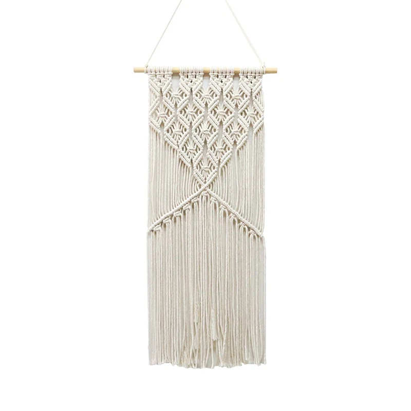 

Cotton Wall Decoration Macrame Wall Hanging Tapestry Hand Woven Simple Boho Style For Room Decor