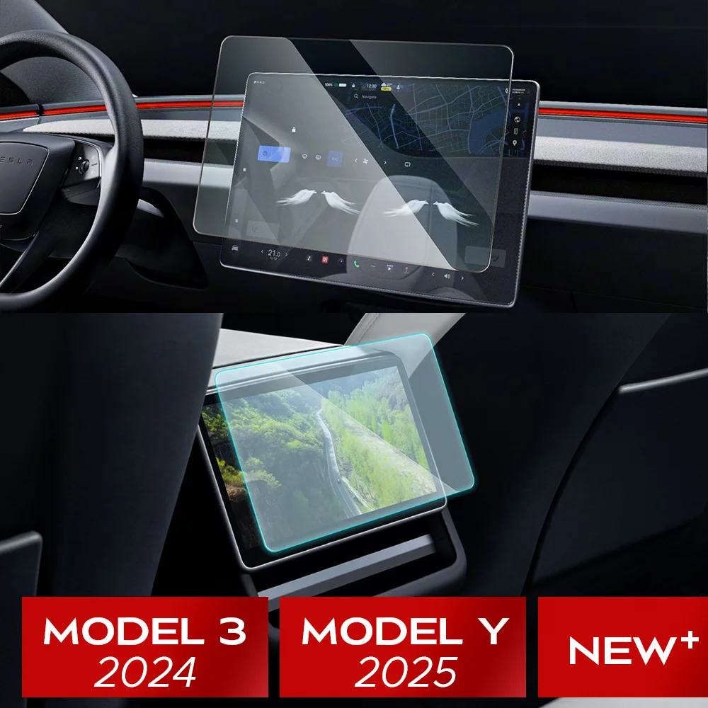 

Tempered Glass Film Protector for New Tesla Model Y Launch Juniper 2025 Model 3 Highland 2024 Rear Center Control Protective