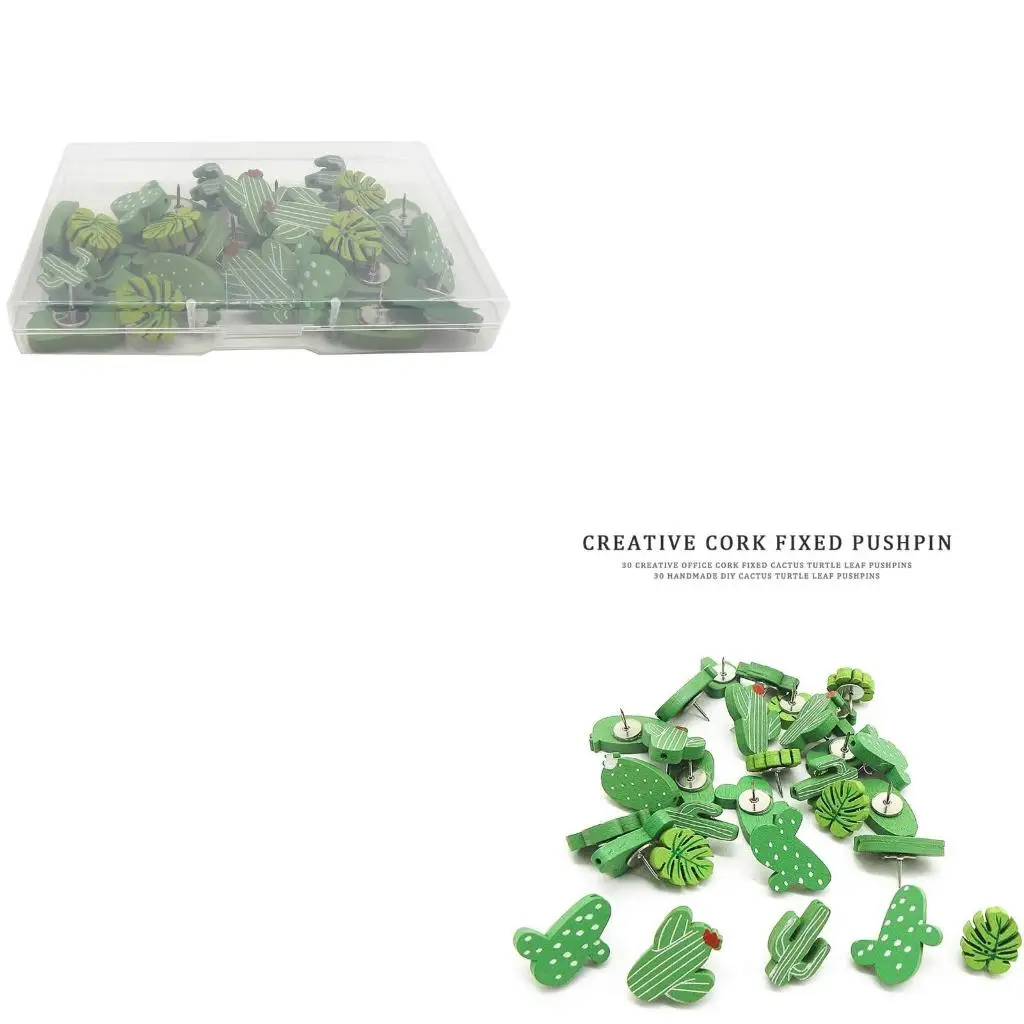 

Decorative Map Push Pins Thumb Tacks with Cactus Heads Steel Needle 30