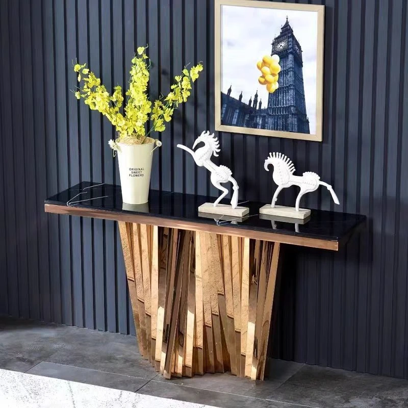 Postmodern light luxury stainless steel decorative strip case Xuan Guan Tai