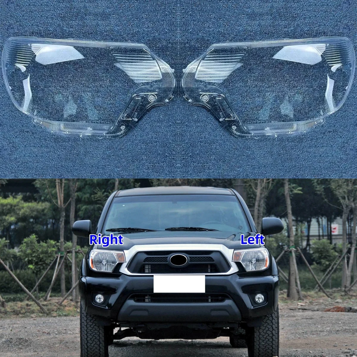 For Toyota Tacoma 2012 2013 2014 2015 Headlight Lens Cover Headlamp Transparent Lampshade Caps Replace The Glass Lamp Shell Mask