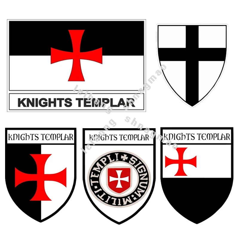 Knights Templar Vinyl Stickers for Laptop Car Window Medieval History Holy Crusades Car Sticker Waterproof and Sunscreen