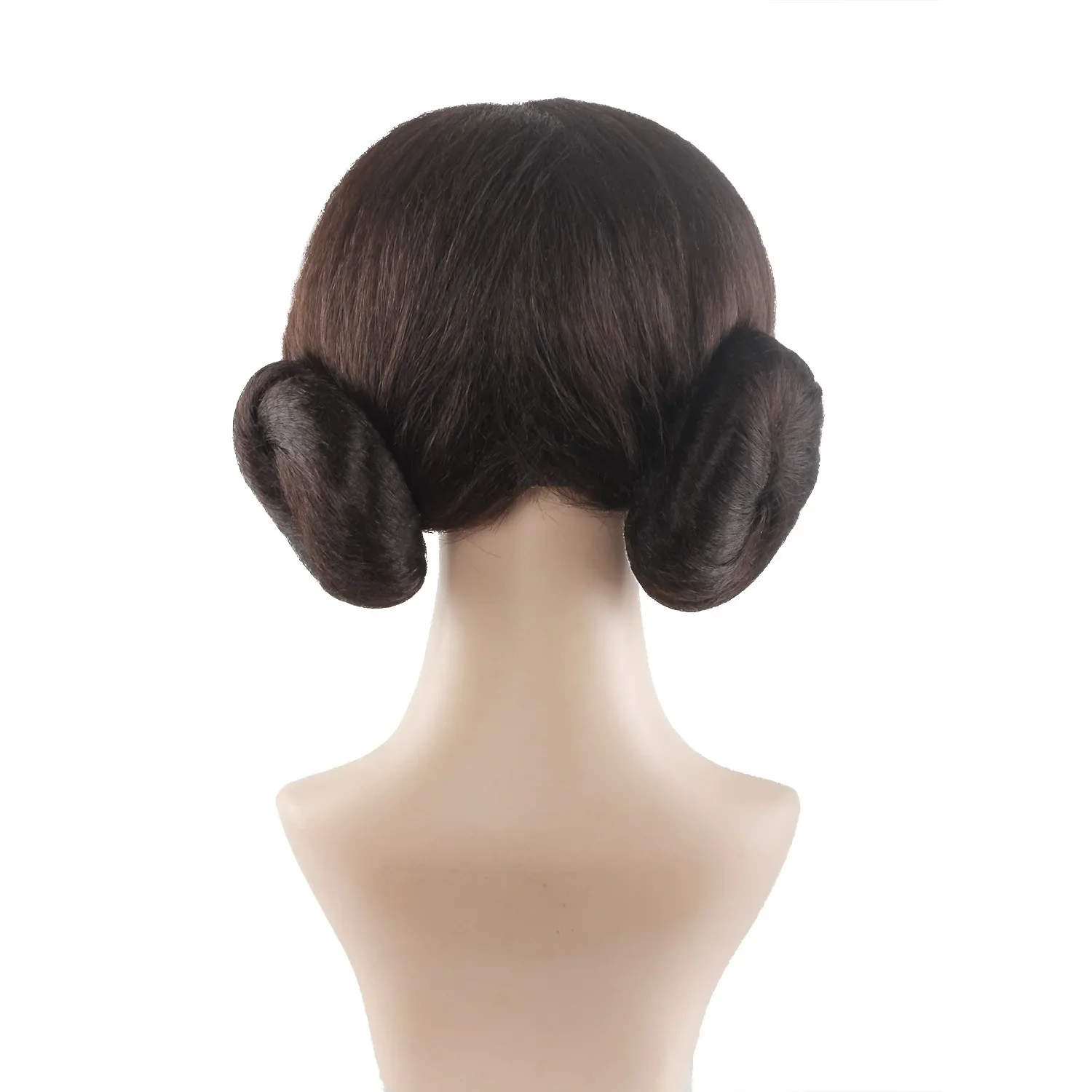 Leia Organa Solo Prestaties Cosplay Pruik Bruin Midden Dubbele Tempel Marubeni Hoofd Chemische Vezel Synthetisch Haar voor Filmfans