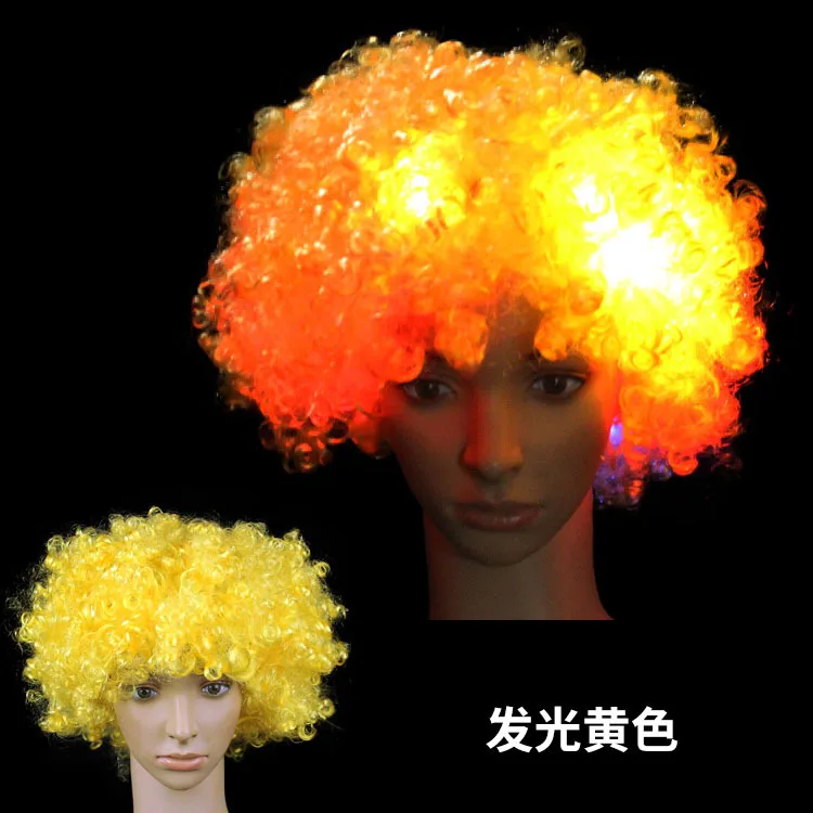 Colorful Bouffant Curly Clown Wig Adult Clown Headdress Cosplay Joker Hats Makeup Party Decorations Football Fan Explosive Wigs