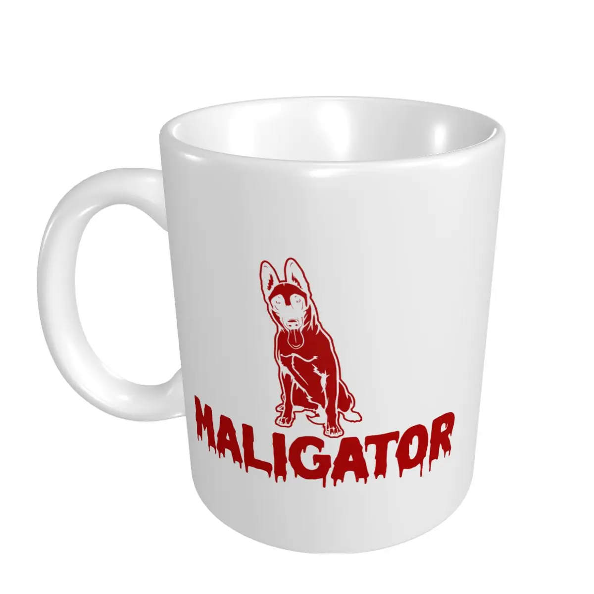 Mark Cup Mug Maligator Belgian Malinois Dog Coffee Mugs Tea Milk Water Cup Travel Mugs Office Home