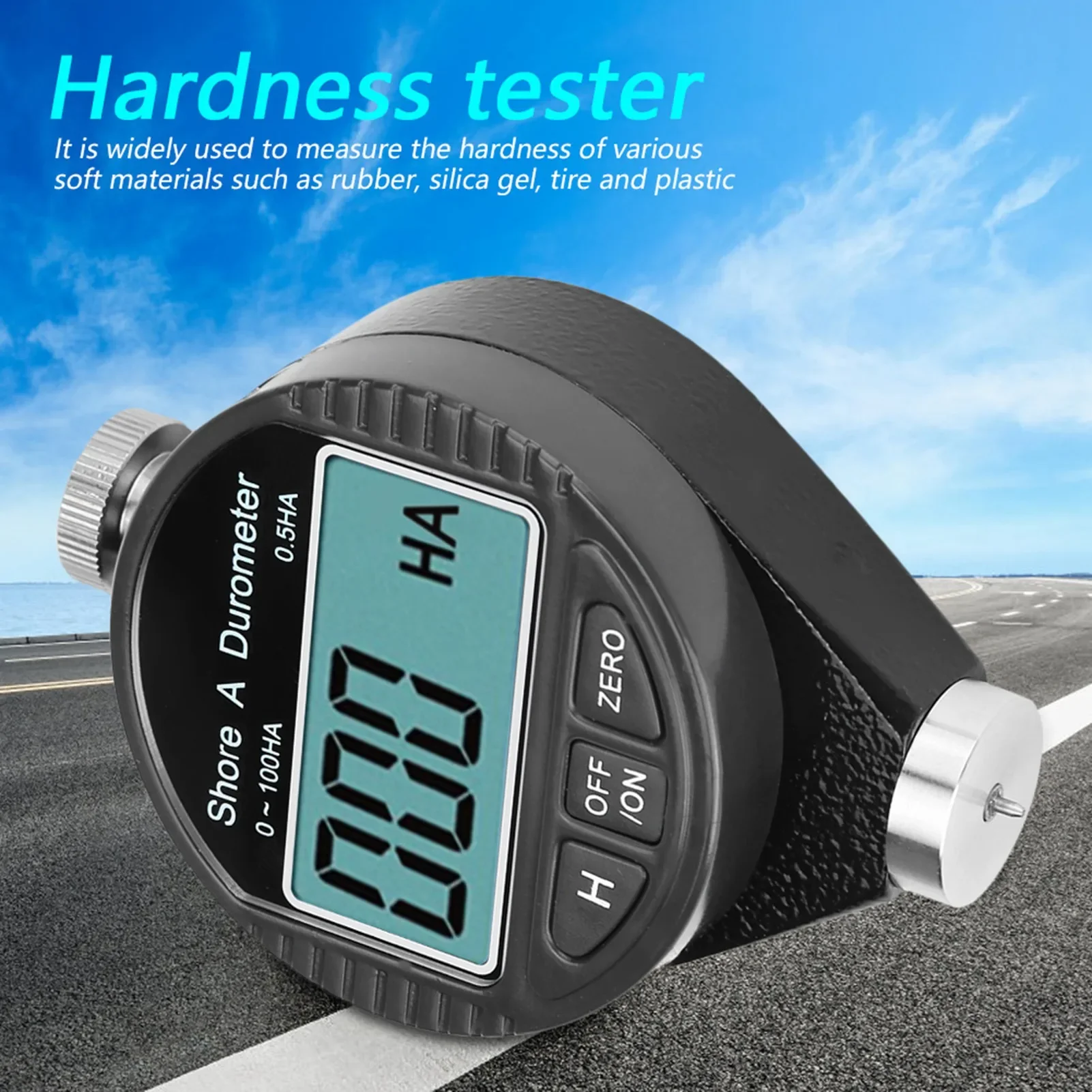 

Digital 100HD A Durometer Shore Rubber Hardness Tester LCD Display Meter