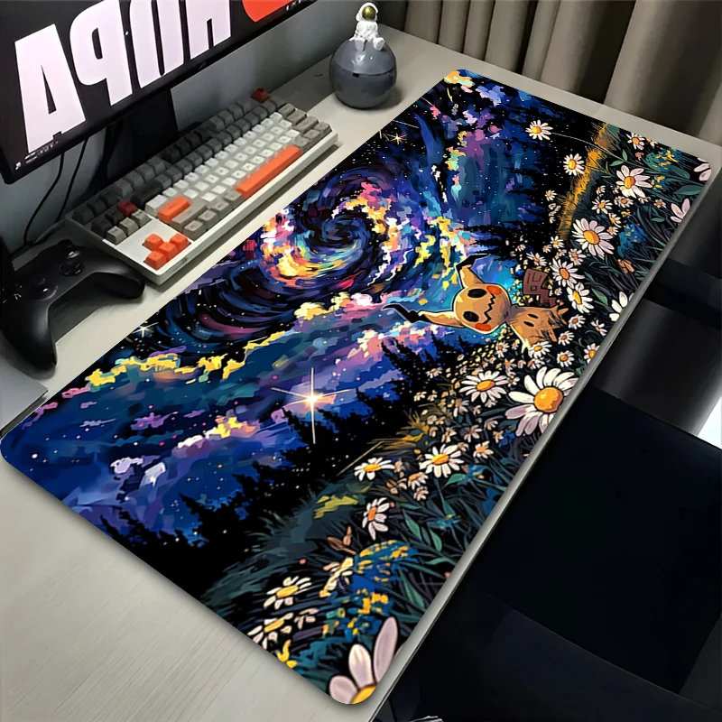 Large Mouse Pad Gaming Accessories Keyboard NonSlip Rubber Computer Carpet Desk Mat PC Gamer Cabinet P-Pokemon Mimikyu Mousepad