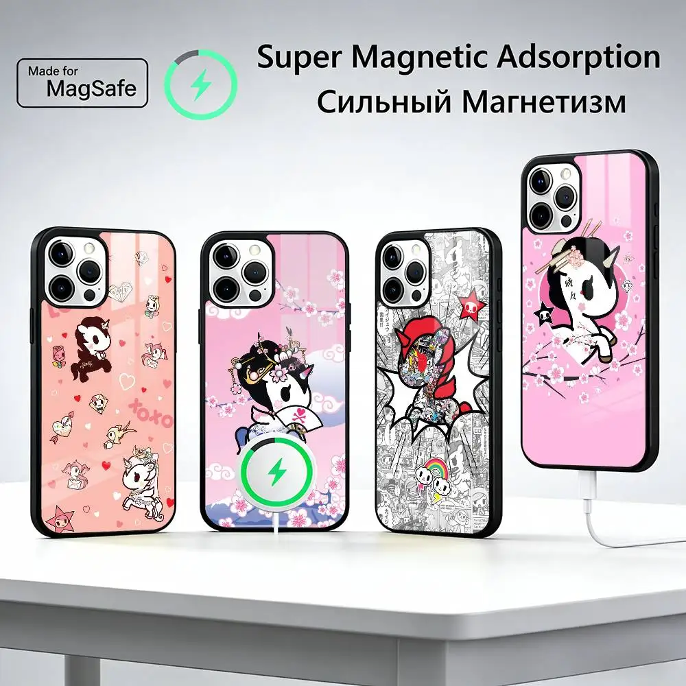 

Japan T-Tokidokis Phone Case For iPhone17,16,15,14,13,12,11 Plus,Pro Max, New Magnetic Wireless Charging