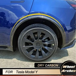 Car Wheel Arches For Tesla Model Y Sport Utility 4-Door 2019-2021 Racing Fender Flares Wheel Eyebrow Arch Mudguards Dry Carbon