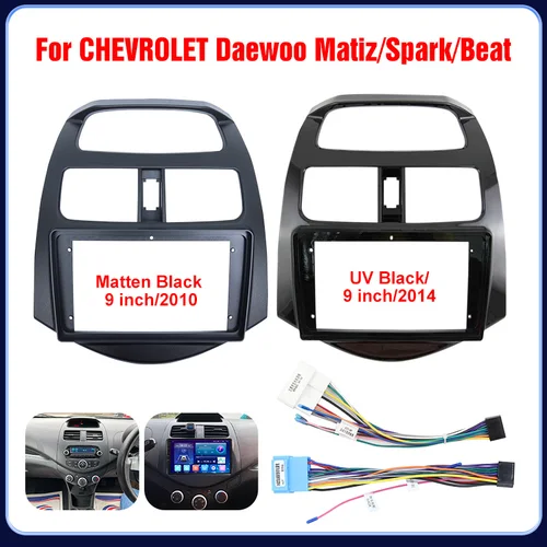 Imagen 1 del producto Arnés estéreo de Radio Android, marco de cable de tablero de navegación canbus para CHEVROLET 2010-2014 Daewoo Matiz Spark Baic Beat de 9 pulgadas