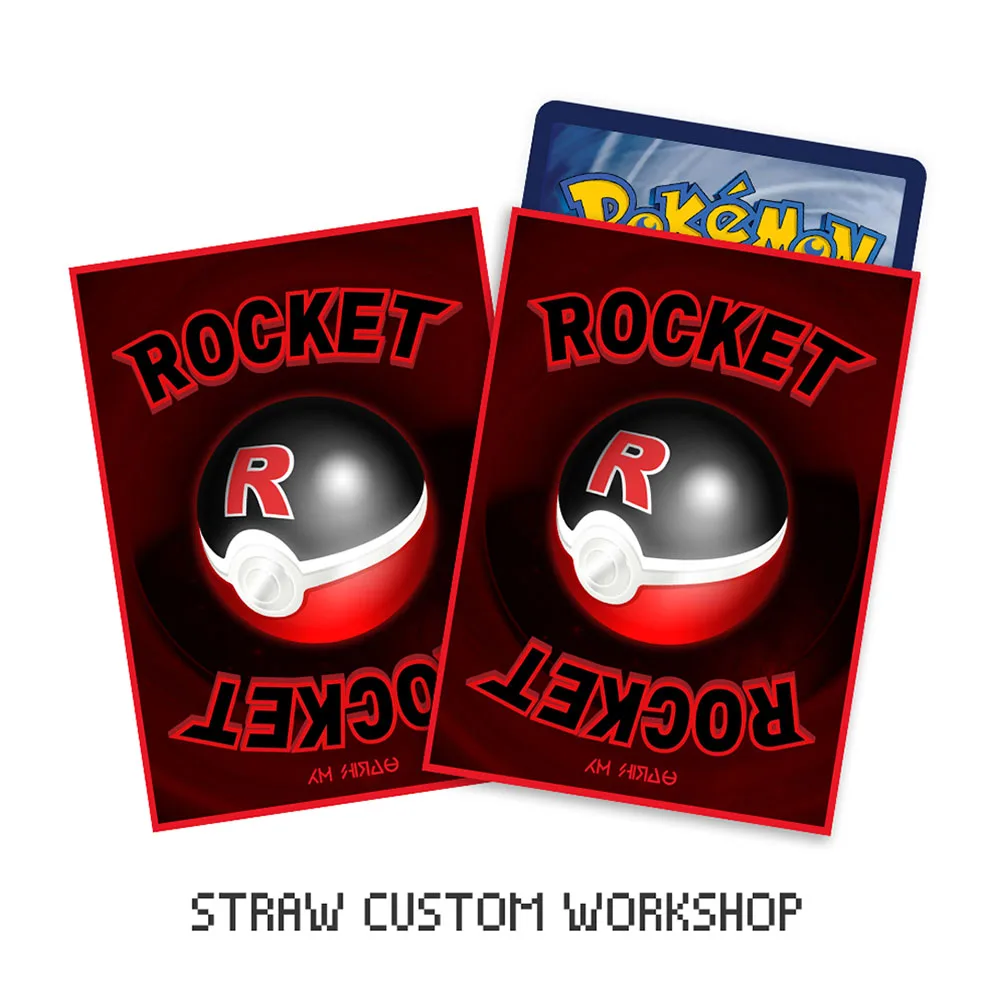

64 шт./компл. R Team Team Rocket The Glory of Card Sleeve PTCG Anime Game Collection Card Защитный чехол Подарочная игрушка 66*91 мм