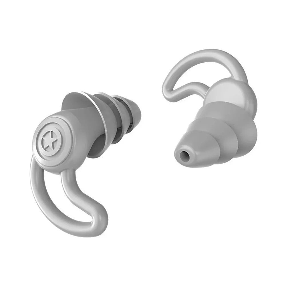 

3 Layer Ear Plugs For Sleep Silicone Noise Cancelling Hearing Protection, Soft Reusable Ear Plugs for SleepSwim