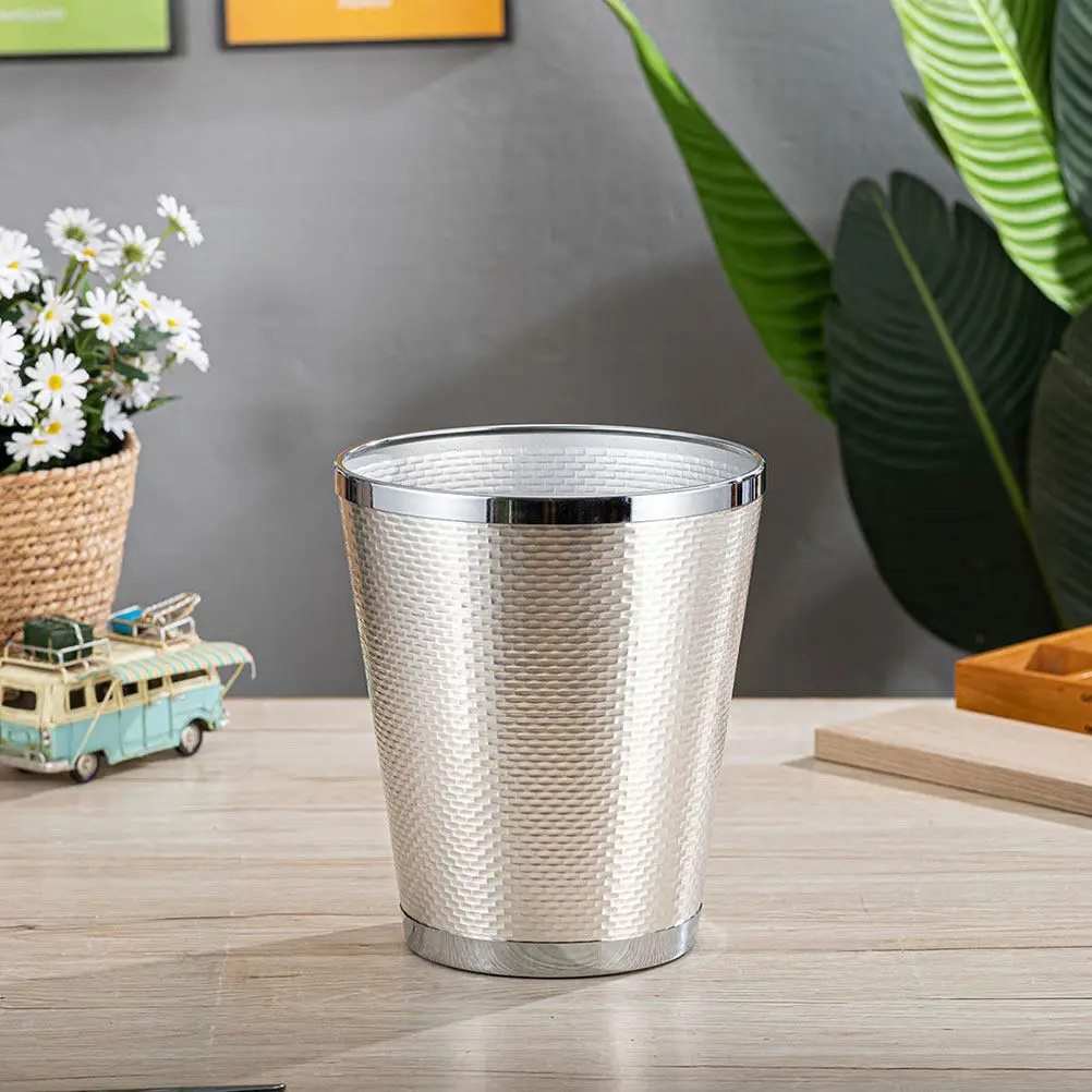 

Стильная металлическая урна для дома, офиса, спальни, ванной, кухни, туалетной зоны, современная корзина для мусора, контейнер для отходов, для переработки мусора