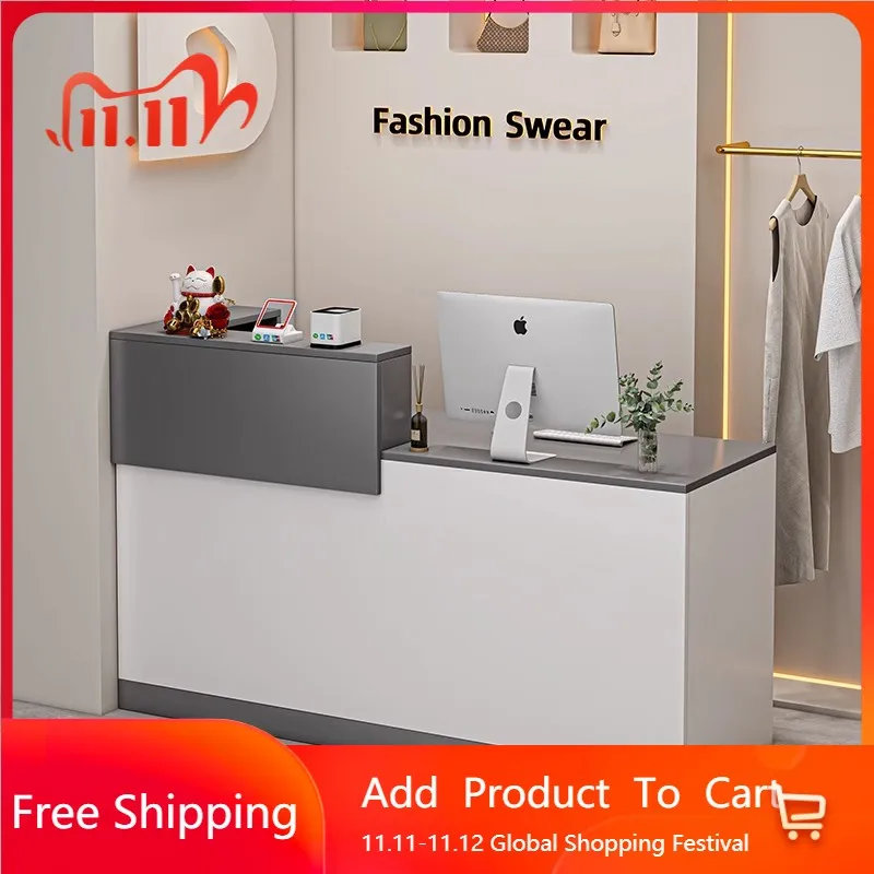 

Elegant Modern Reception Desks Minimal Commericial Luxury Salon Beauty Stands Reception Desks Store Desk Bureau Office Furniture