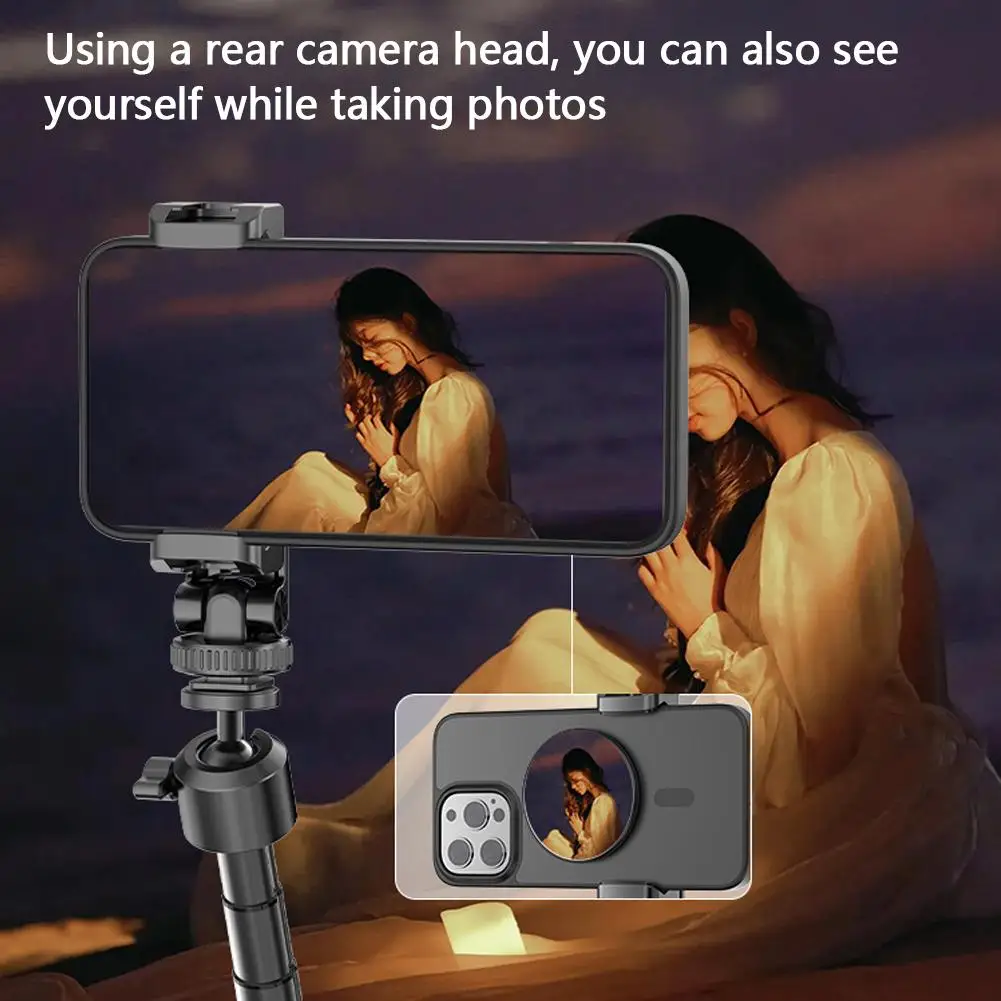 Magnetic Selfie Phone Mirror For Magsaef For Iphone 15 14 13 Pro/Pro Max Magnetic Suction HD Photography Auxiliary Camera M G8K9