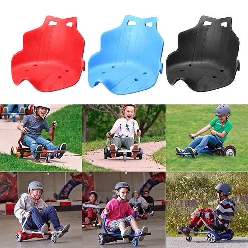 Plastic Seat for Kart Hoverboard Seat Attachment Kart Accessories Adults Kids Electric Self Balancing Scooter Blue-A51M