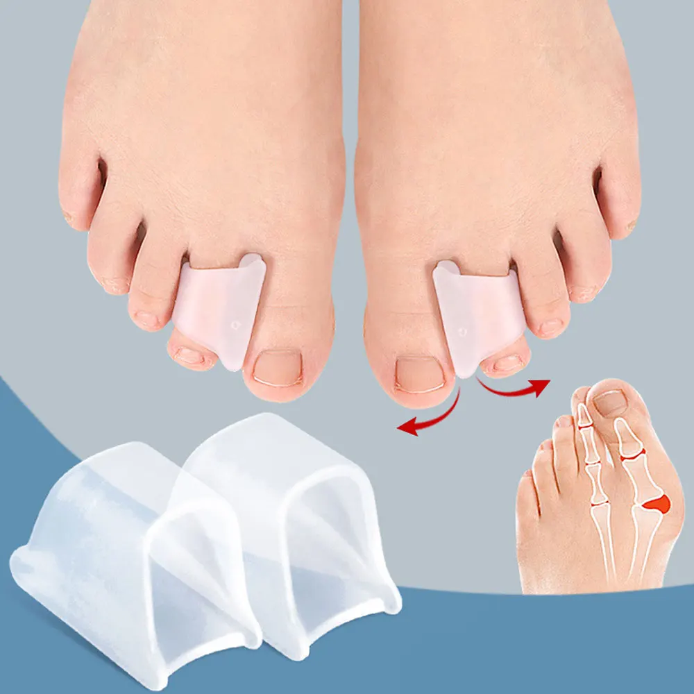 2Pcs Foot Care Tool Hammer Toe Corrector Hammertoe Straightener for Curled Crooked Bent Claw and Overlapping Toes Bunion Pads