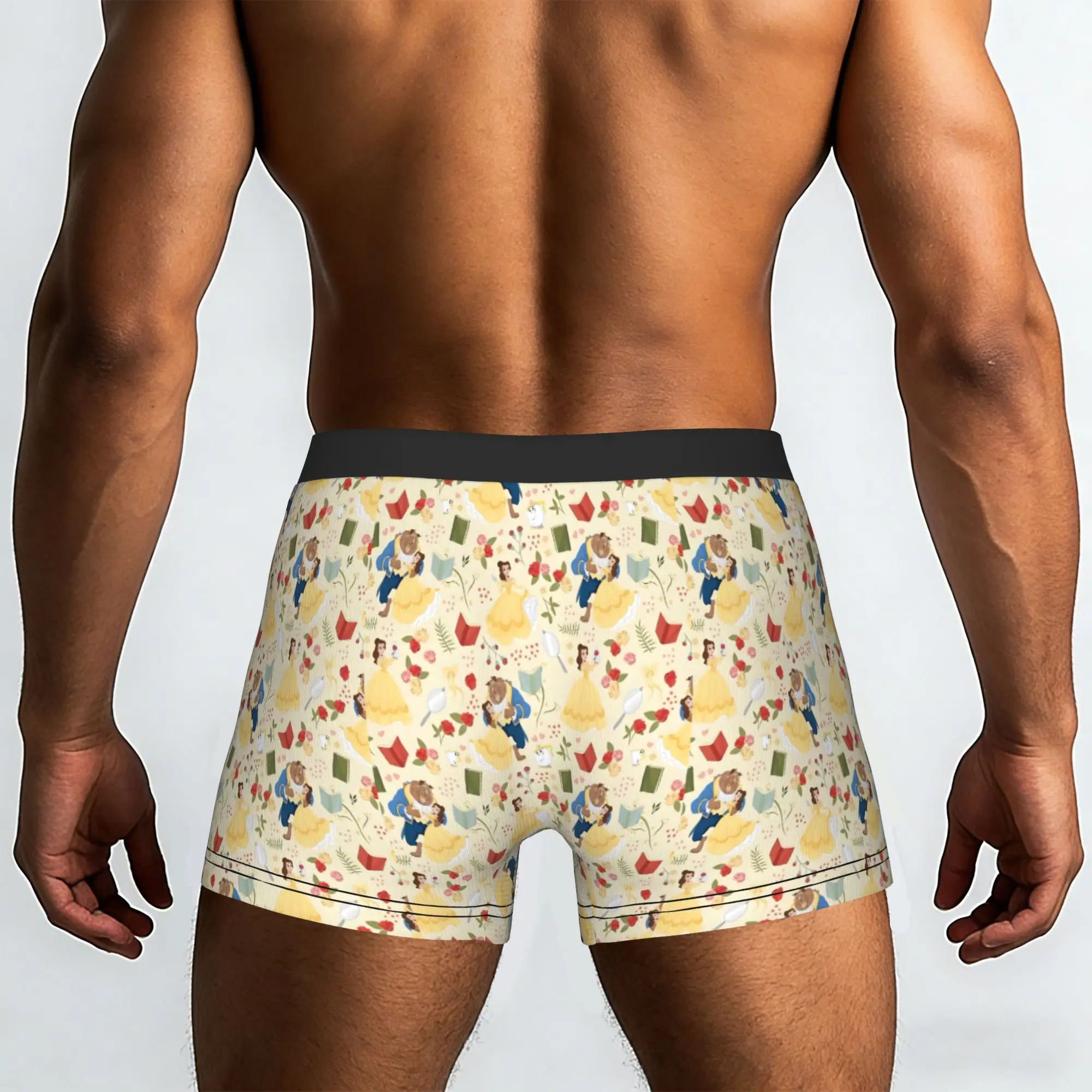 Custom Beauty Anime And The Beast Boxer Shorts For Men 3D Print  Underwear Panties Briefs Breathable Underpants
