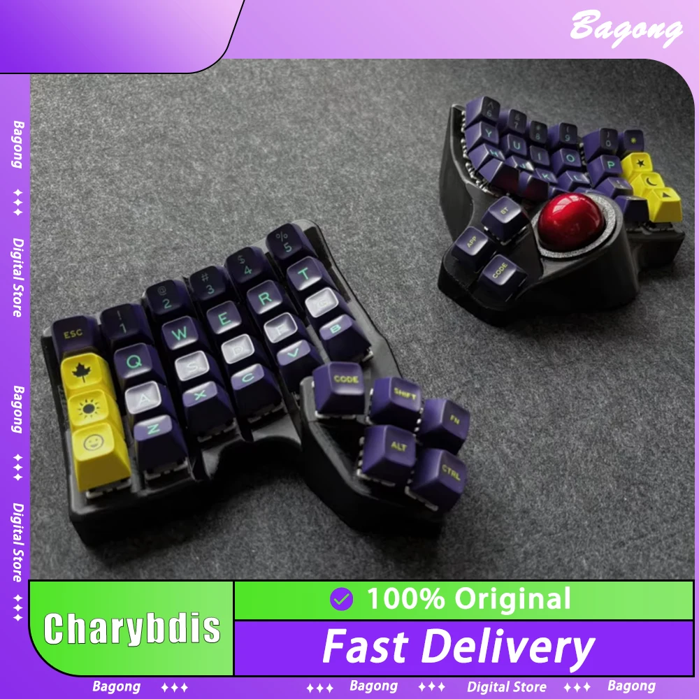 

Weekin Charybdis Trackball Разделенная клавиатура MK1 Комплект механической клавиатуры Проводной QMK/Bluetooth Двухрежимный ZMK с возможностью горячей замены Игровой заказ
