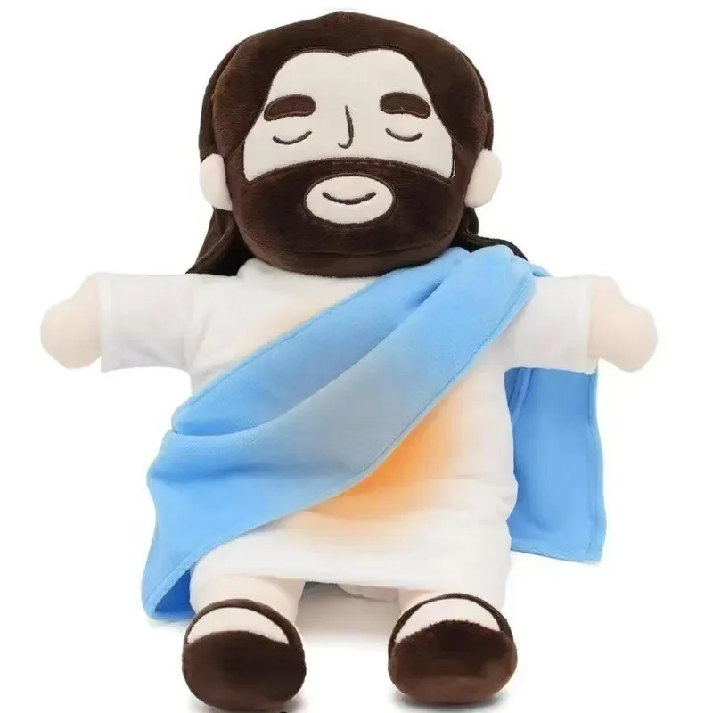 Boneka Yesus Bernapas yang Menenangkan untuk Anak-Anak, Boneka Yesus Lembut yang Menenangkan, Mainan Yesus yang Menyentuh Hati, Hadiah Paskah Natal