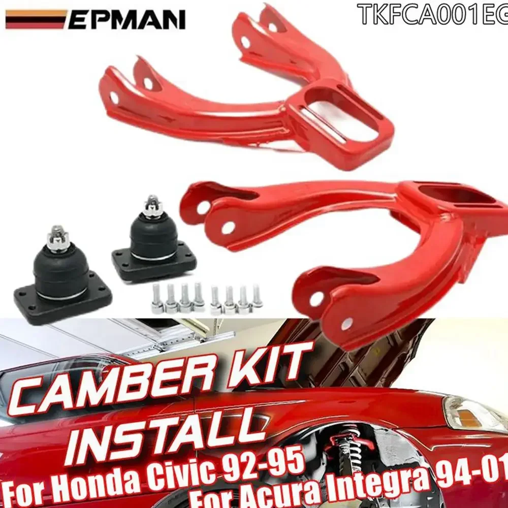 EPMAN Adjustable Front Upper Control Camber Arm For Honda Civic EG/DC2 Suspension Kit Racing Performance TKFCA001EG