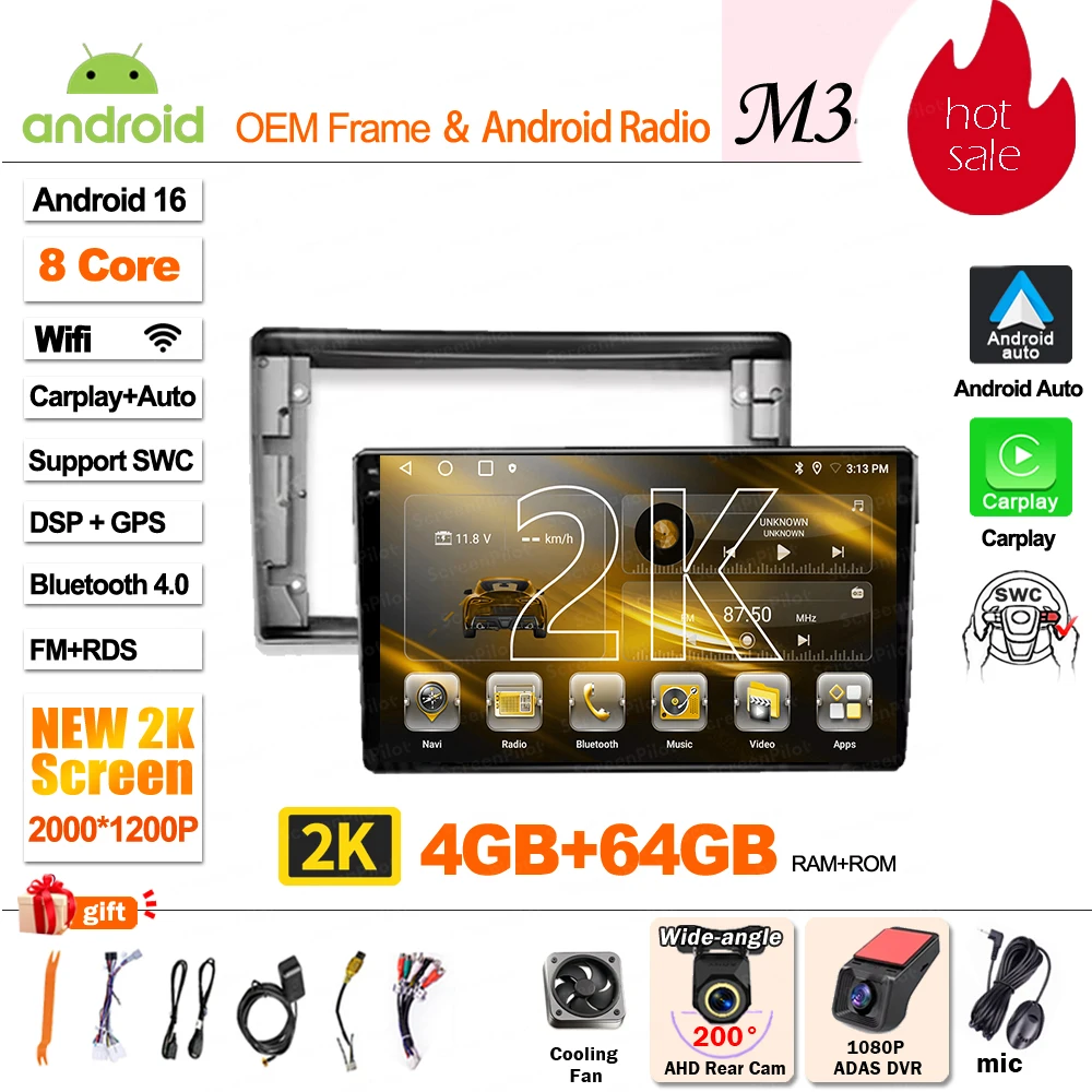 For Toyota Avensis T25 2002 - 2008 Android 16 Multimedia Video Player 2 Din GPS Navigation Mirror Link Wireless Android Auto 5G image 3
