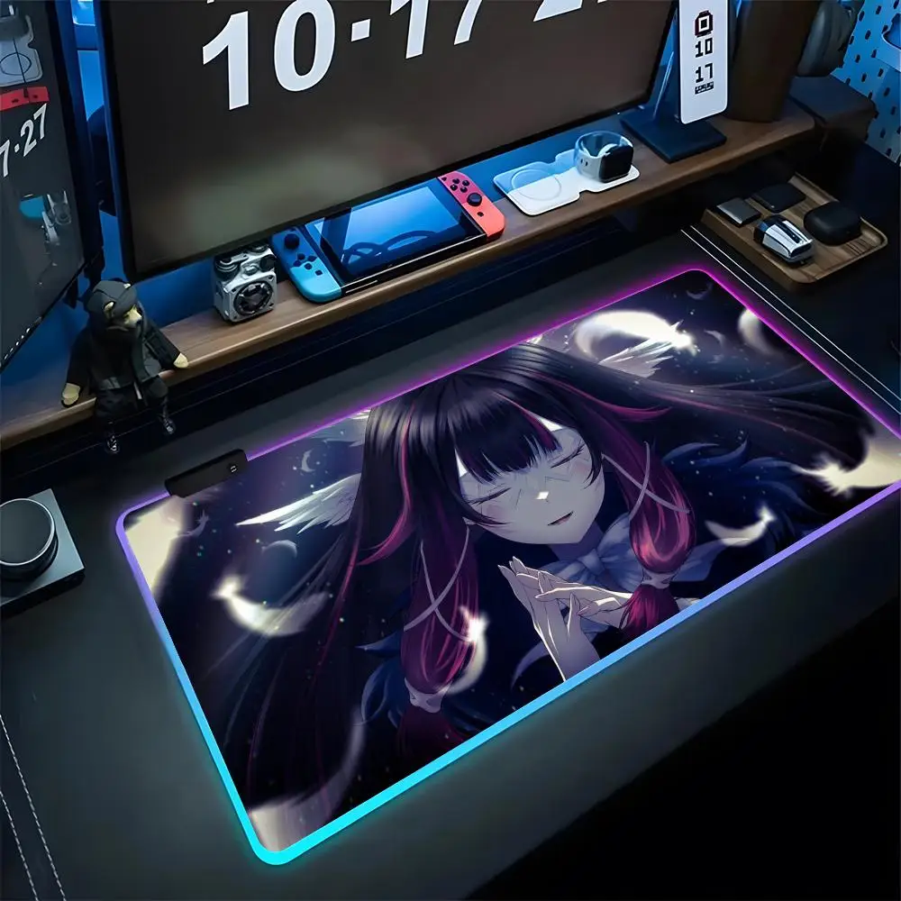 

Columbina Genshin Impact Mouse Pad Gaming Rgb Mousepad Backlit Keyboard Gamer Girl Xxl Keyboard Laptop Mat Table Pads Deskpad