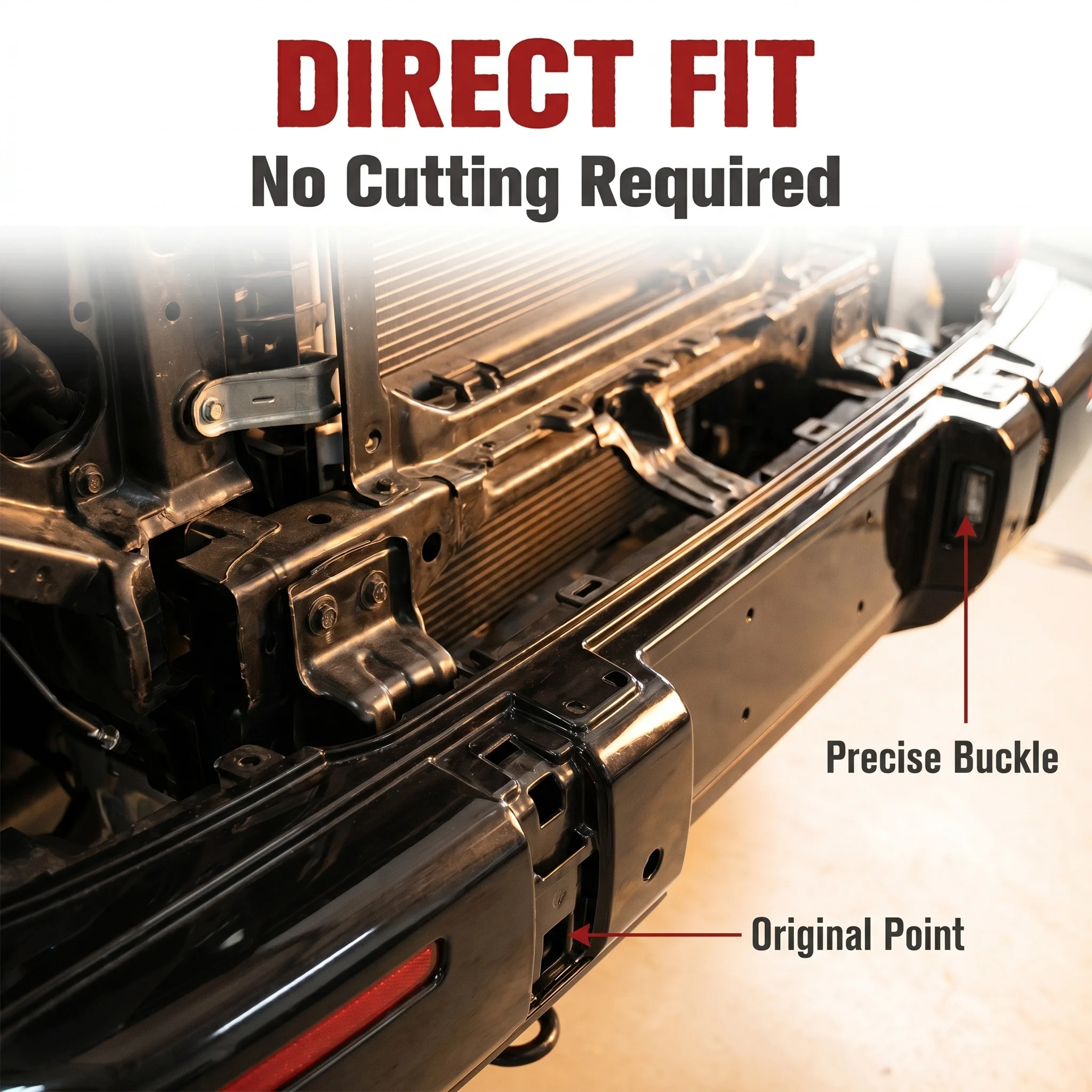 High-quality polypropylene polished finish complete retrofit kit, easy to install, perfect for 2012-2023 body kits