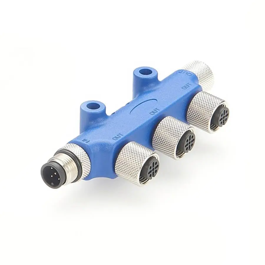 NMEA 2000 Compatible Network Breakout Box 3 Port M12 5 Pin 4 Female to 5 Pin Male 