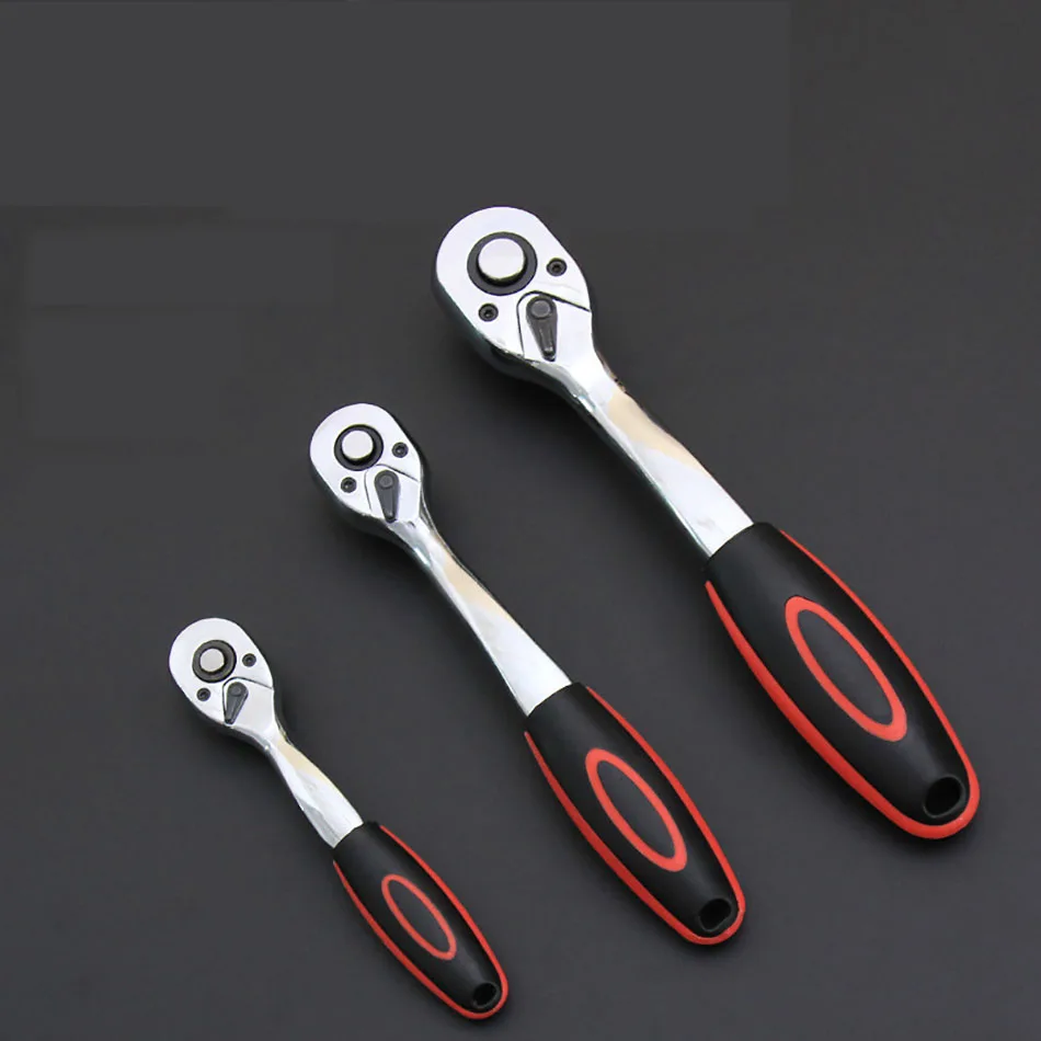 1/4 3/8 1/2 inch 24/72 Teeth Ratchet Wrench Extending Socket Wrench Handle Repair Tool