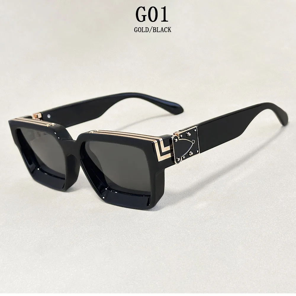 Senior Quadratische Sonnenbrille Herren Vintage Millionaire Sonnenbrille Damen Silber Retro Modebrille Dropshipping Gafas De Sol Hombre – Detail 5