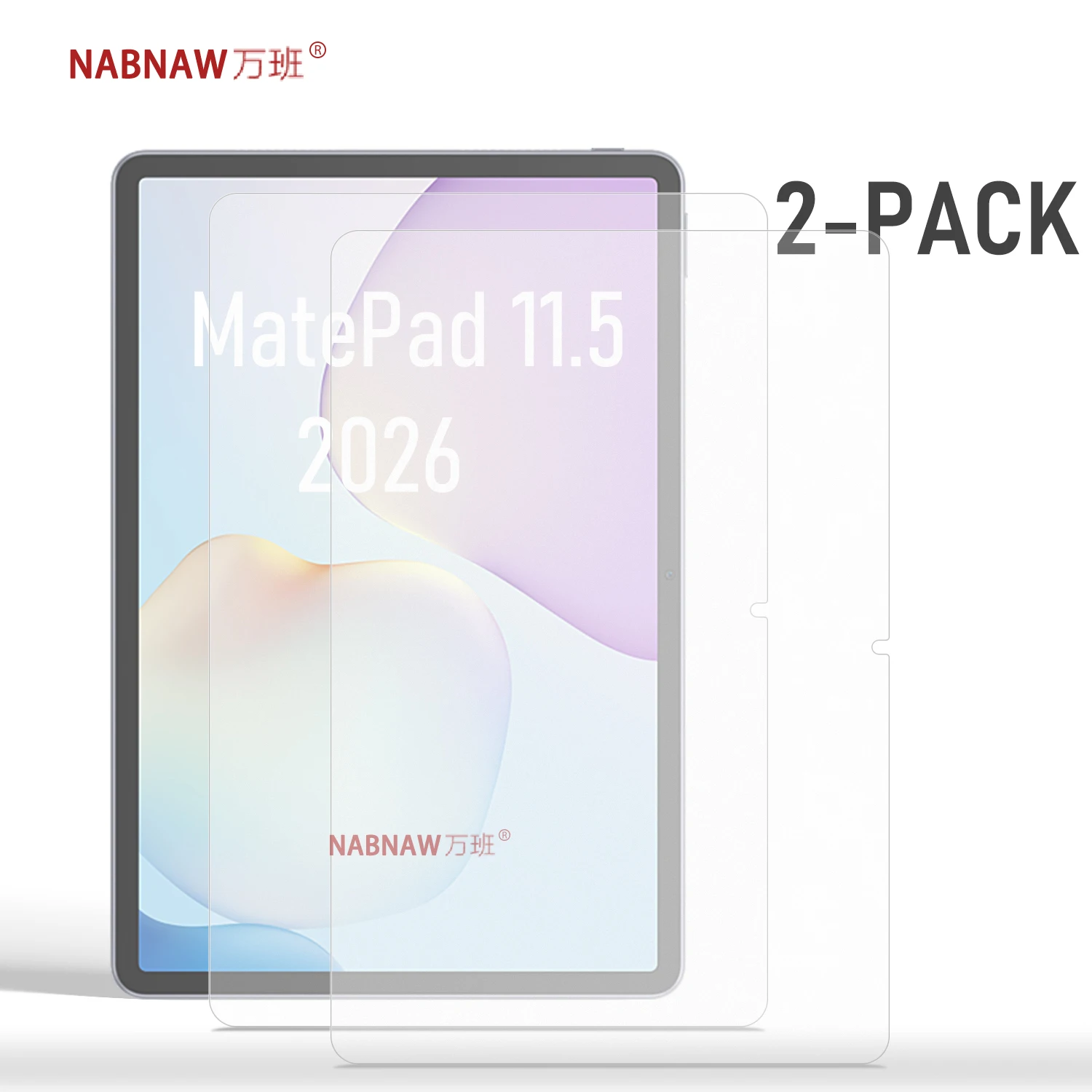 For Huawei MatePad 11.5 2026 Tempered Glass Film Screen Protector Huawei Tablet 11.5 2026 HD 9H Scratch Proof Cover 2-Pack