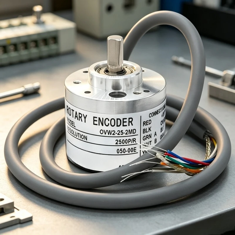 High Precision Industrial Incremental Rotary Encoder OVW2-25-2MD Differential TTL 2500PPR 2MHT Sensor