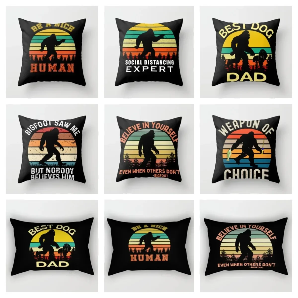 Bigfoot Plush pillowcase，living Room Sofa Throw Pillow Cushion Cover，throw pillows covers 40x40,45x45,50x50,60x60 30x50 40x60