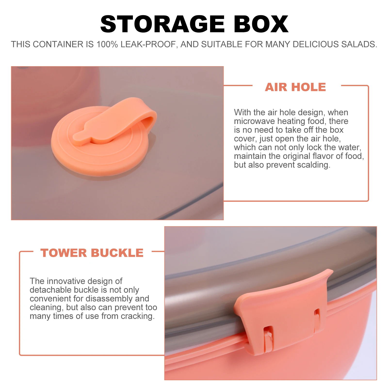 

Double Layer Kitchen Storage Box Large Capacity Portable Food Container Sealed Crisper Lunch Box PP Material Easy Clean Storing
