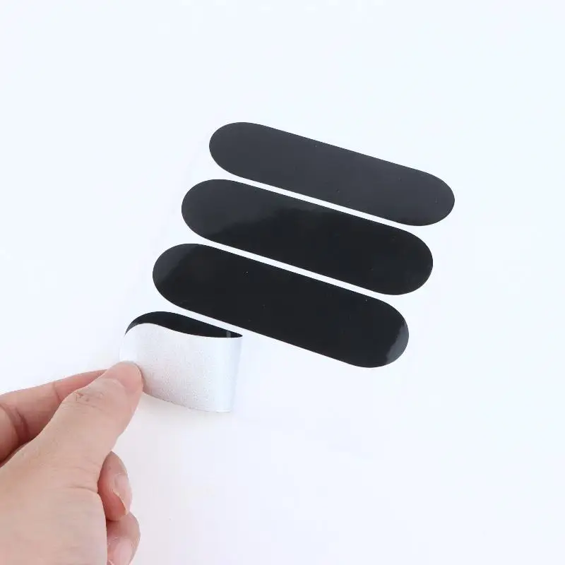 Motorcycle Reflective Stickers Helmets Invisible Black Rectangle Simple Effective Car Reflective Tape For Helmets Bikes